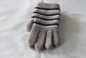 針織毛線手套-灰色