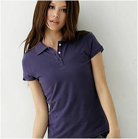 女款素面POLO衫