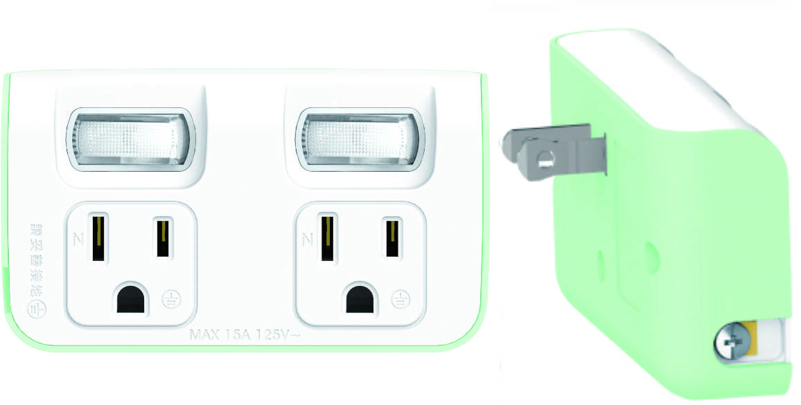 二極接地型 125V 電源轉接器