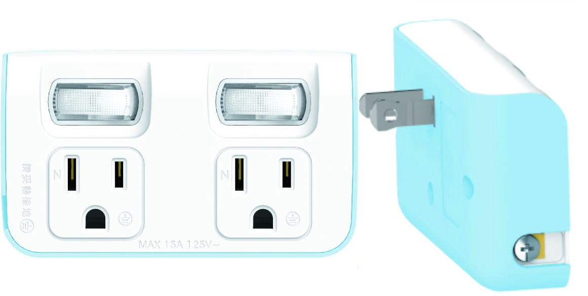 二極接地型 125V 電源轉接器