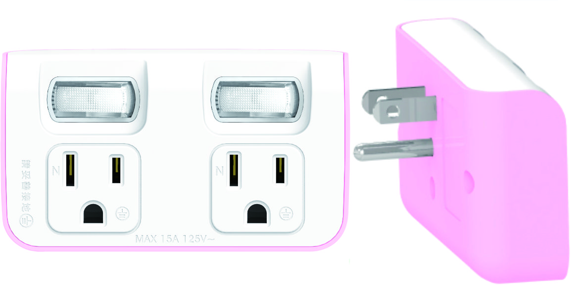 一般型二極接地型15A 125V分接式插座