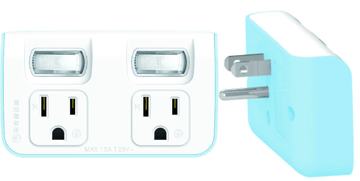 一般型二極接地型15A 125V分接式插座