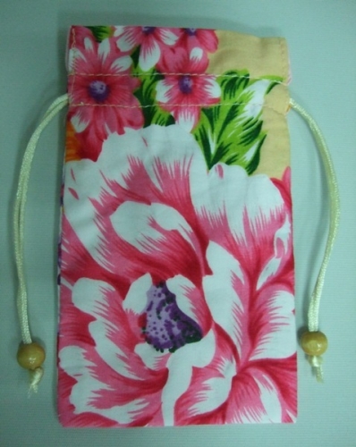 桐花束口手機袋