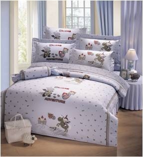 城堡戰士恐龍-藍 床包