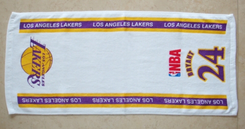 湖人24籃球NBA毛巾-白