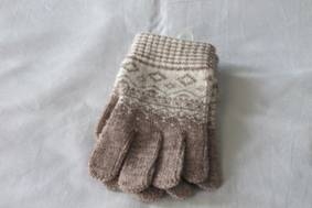 針織手套-可可