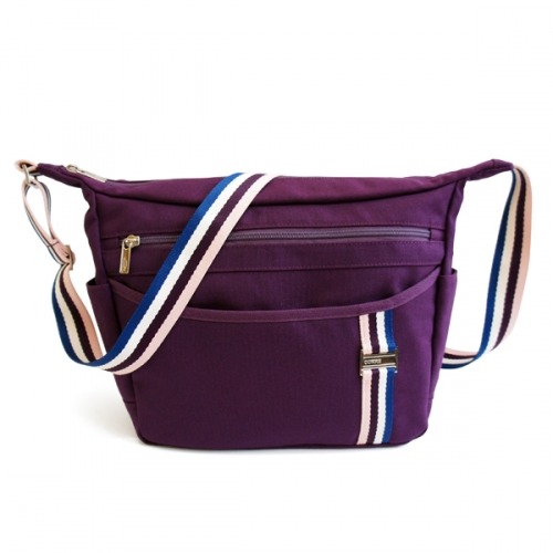 帆布牛角斜背包