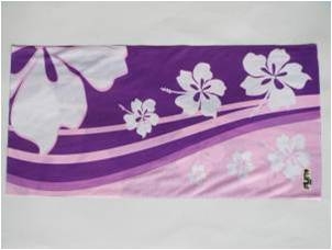 粉紫底扶桑花魔術頭巾
