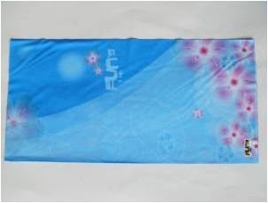藍底夢幻花魔術頭巾
