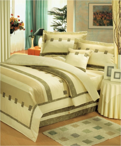 多色橫條葉子圖騰-粉 薄墊套