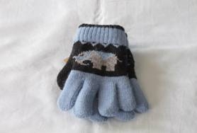 針織毛線手套-藍