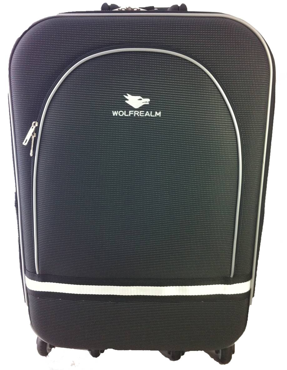 WOLFREALM 輕量化8輪旅行箱-黑色圖片