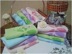 淡藍紗布毛巾圖片