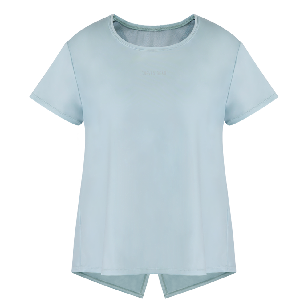 Glow湖水綠造型上衣