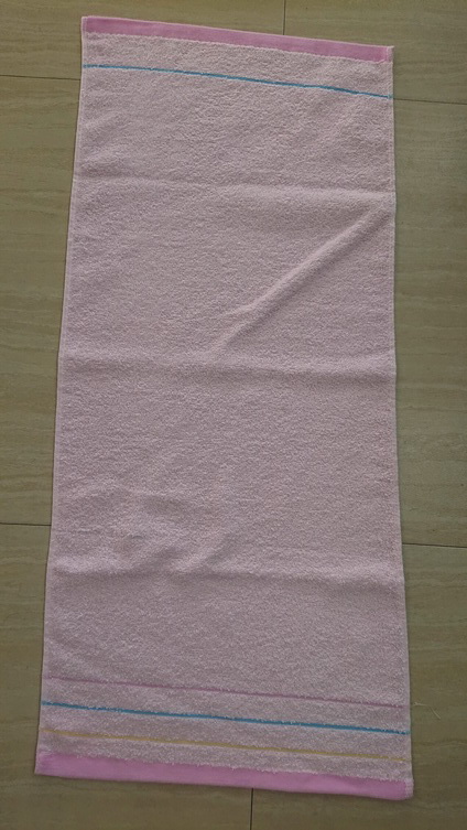 三色橫條毛巾