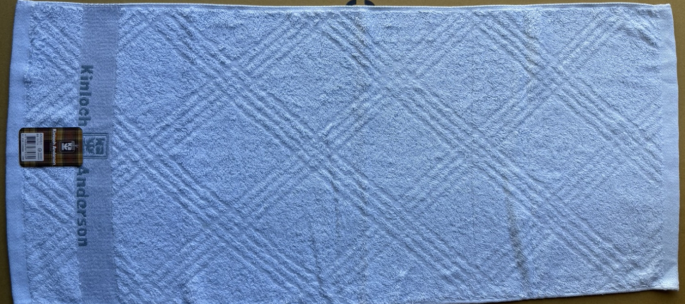 緞帶提KA斜格毛巾