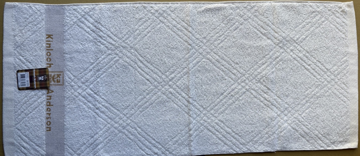 緞帶提KA斜格毛巾