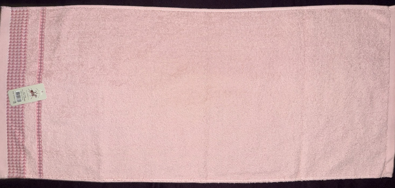 色緞三角紋毛巾