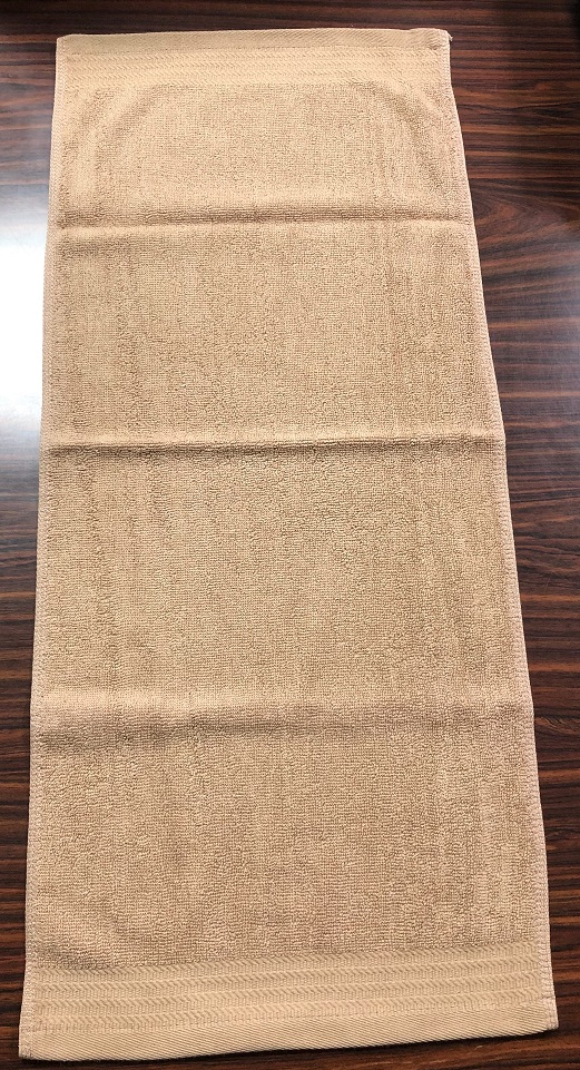 素色緞檔毛巾