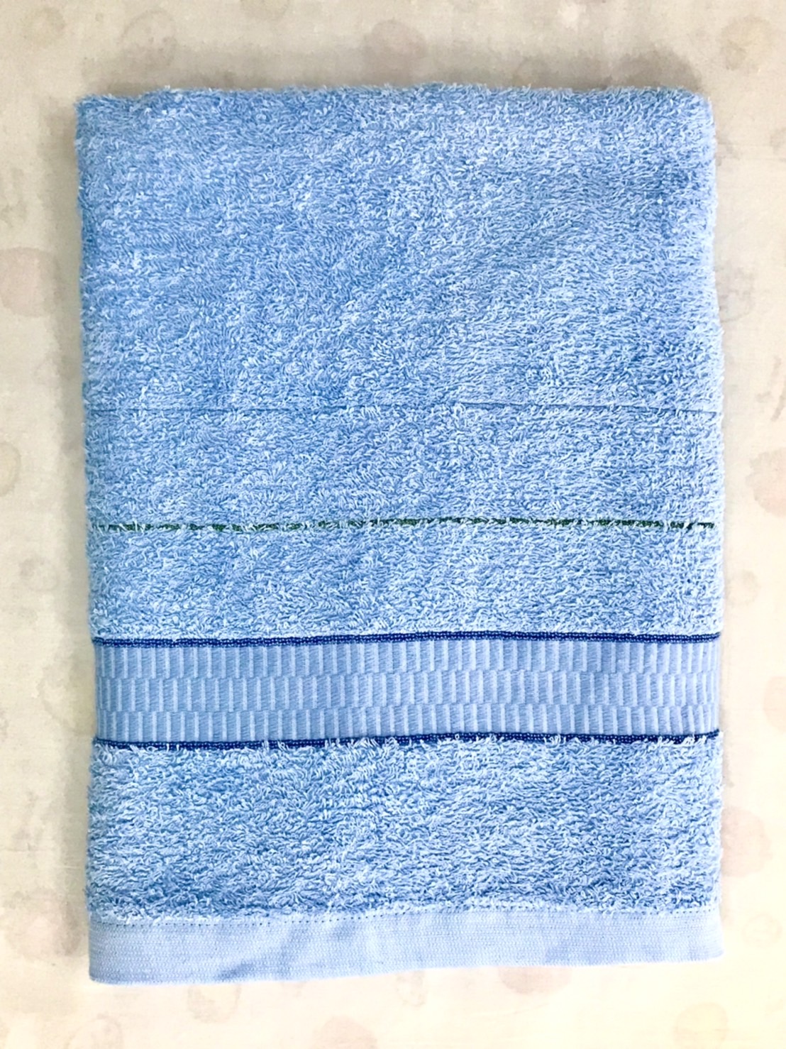 緞檔純棉厚浴巾