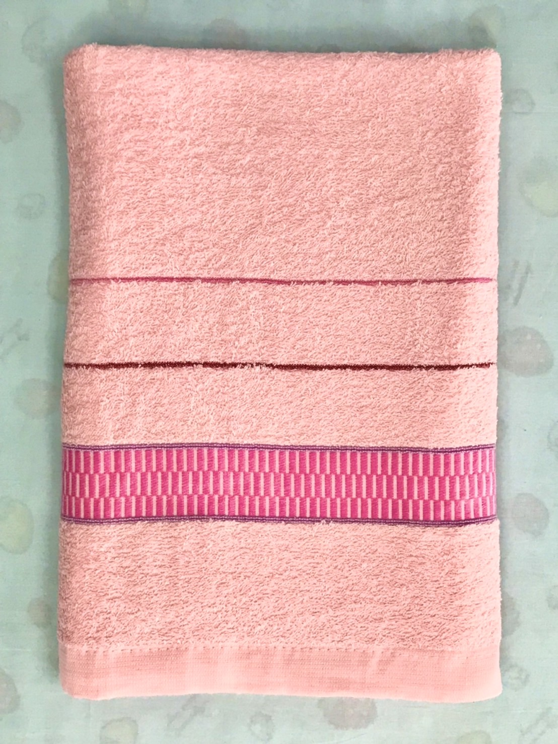 緞檔純棉厚浴巾