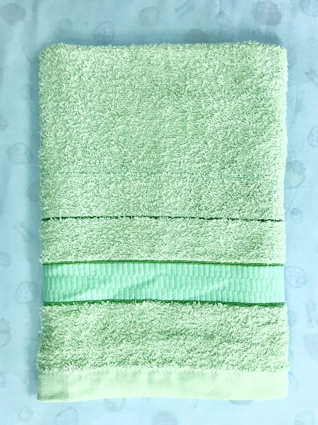 緞檔純棉厚浴巾