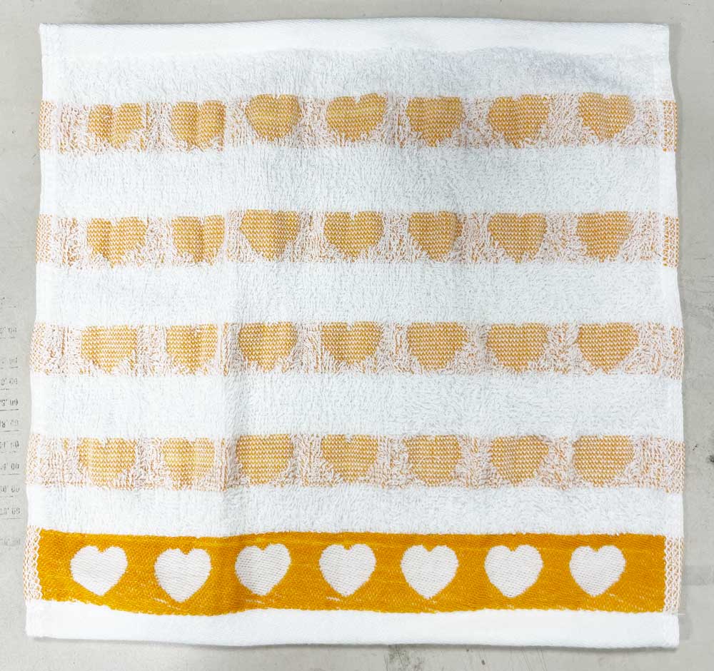 愛心提花色紗方巾