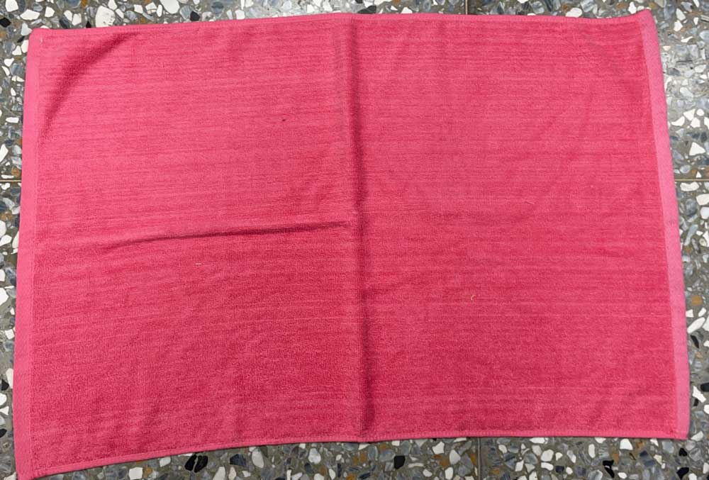 粉色斜紋緞直織枕巾