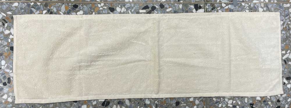 長形毛巾-米(上下布頭)