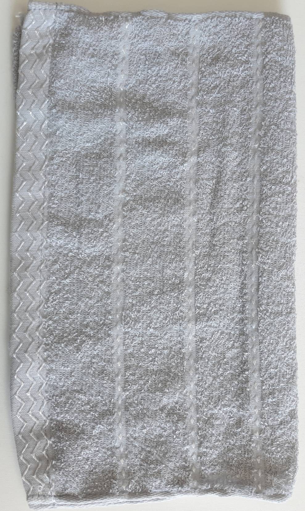 絲光緞檔毛巾-灰色