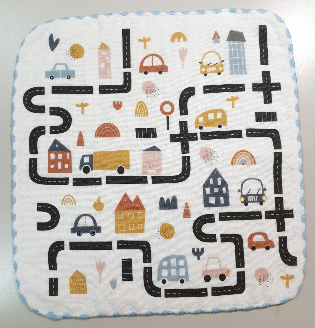 紗布小手巾(汽車道路)
