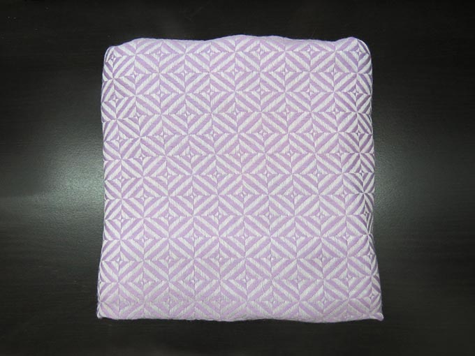 菱紋四層紗布小浴巾(紫)