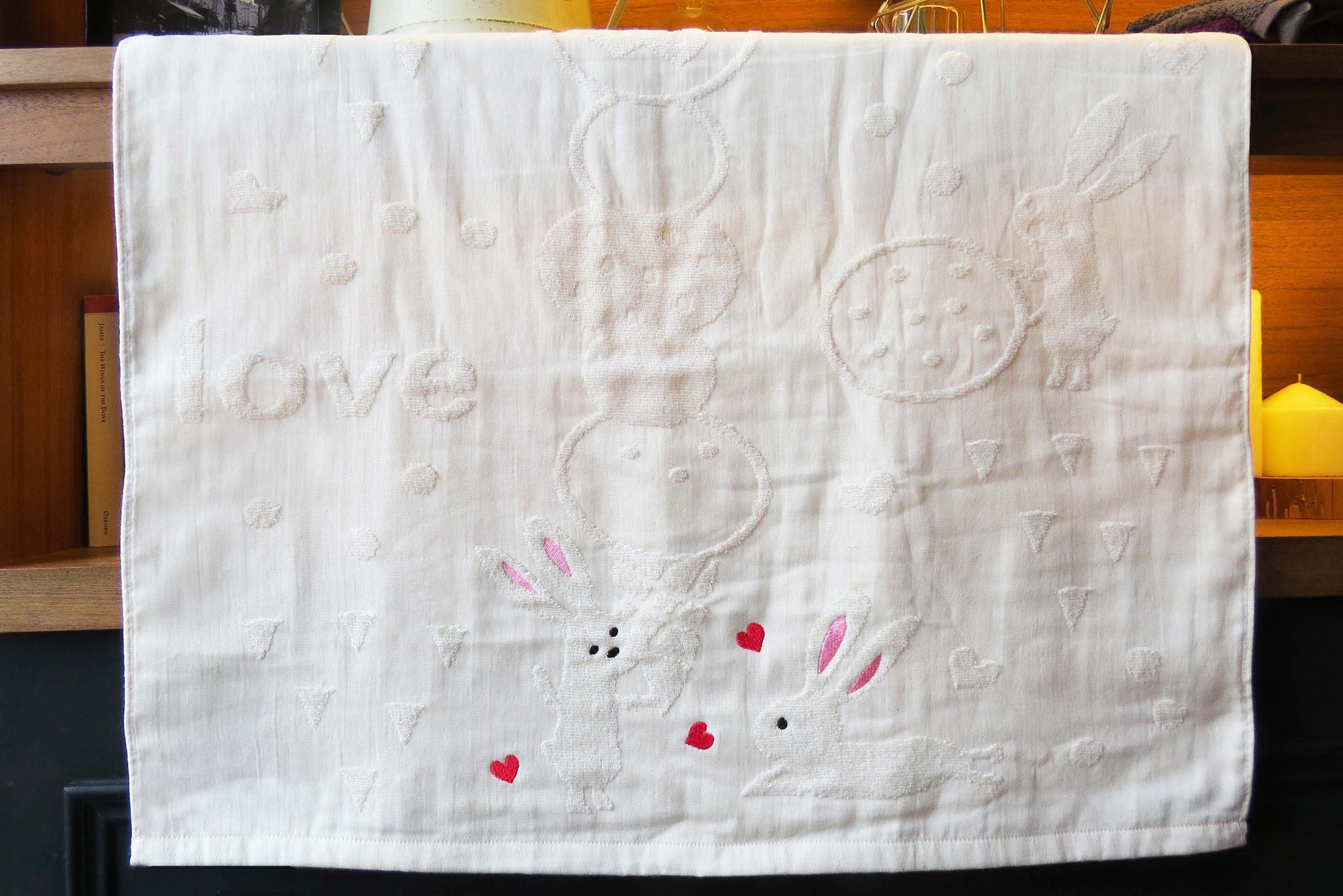 有機棉紗布提花浴巾