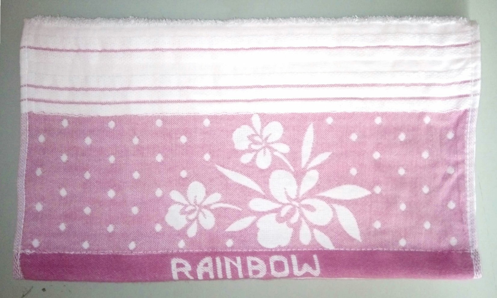 蘭花紗布緹花毛巾