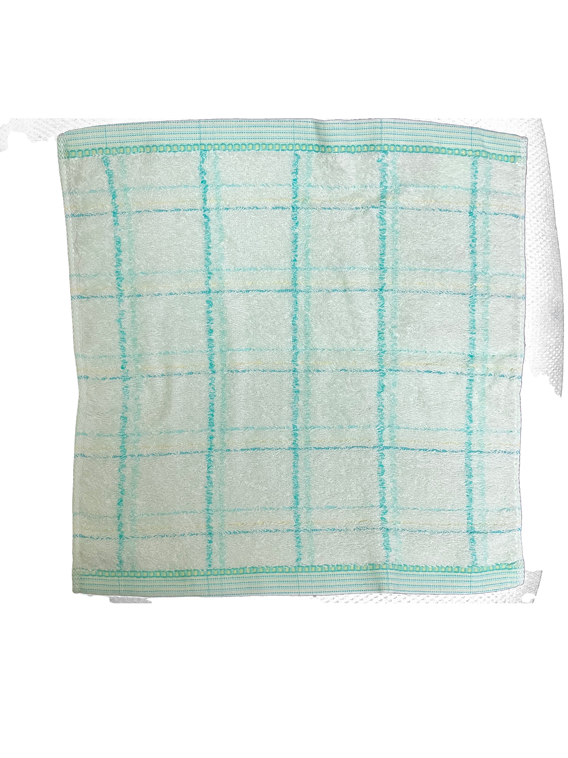 高級彩格緞條方巾