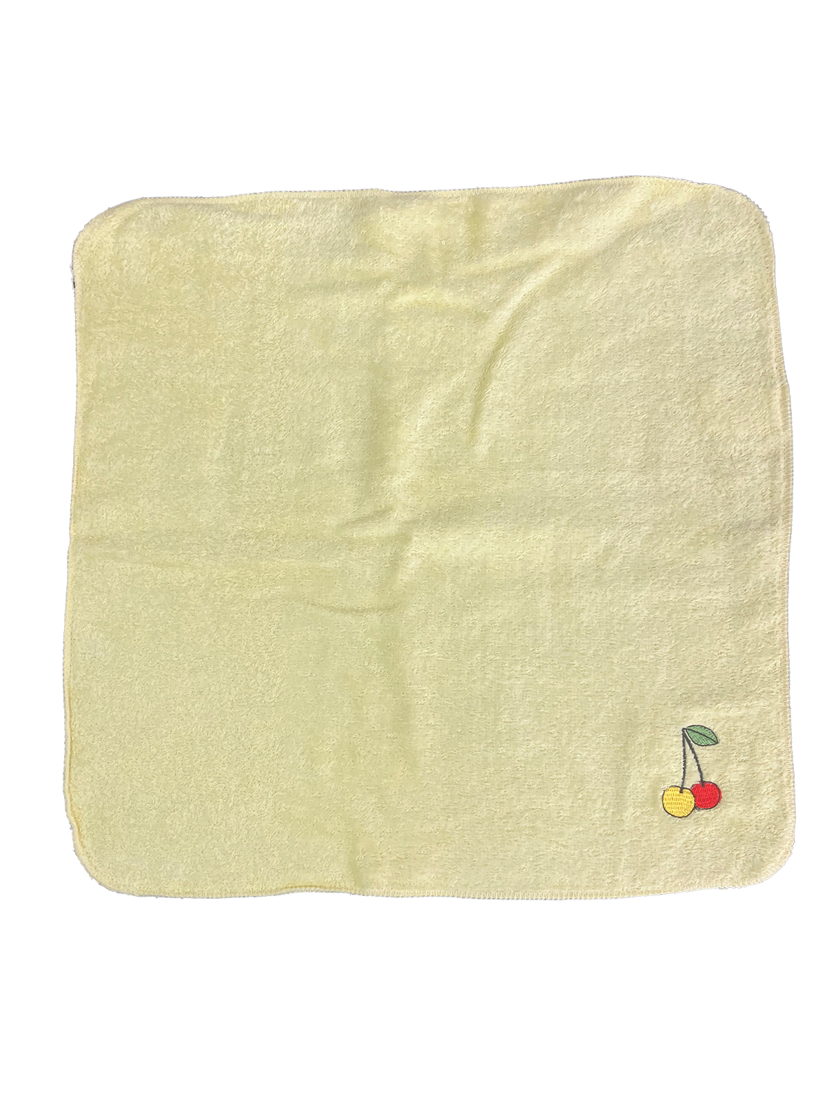 高級素色絨面繡花方巾