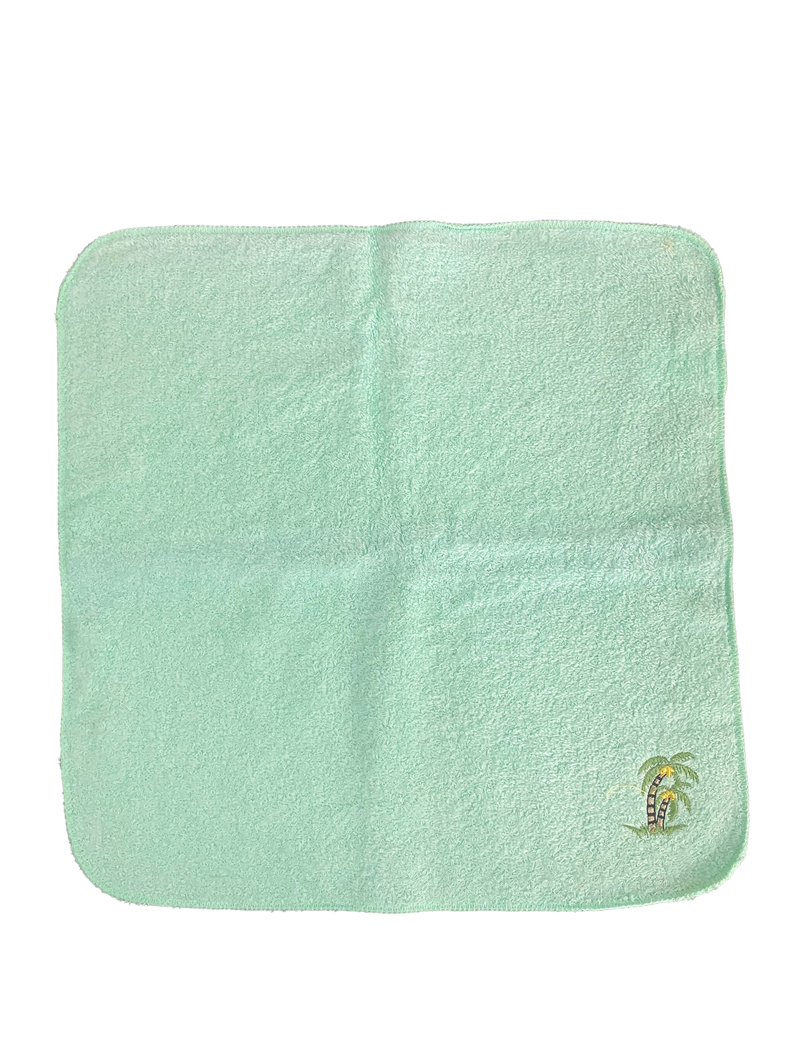 高級素色絨面繡花方巾