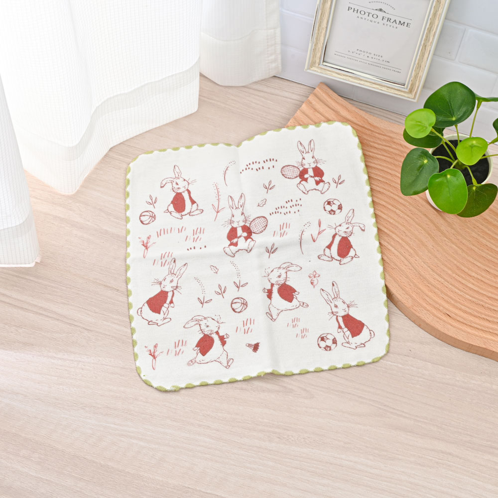 印花紗布方巾 草地運動