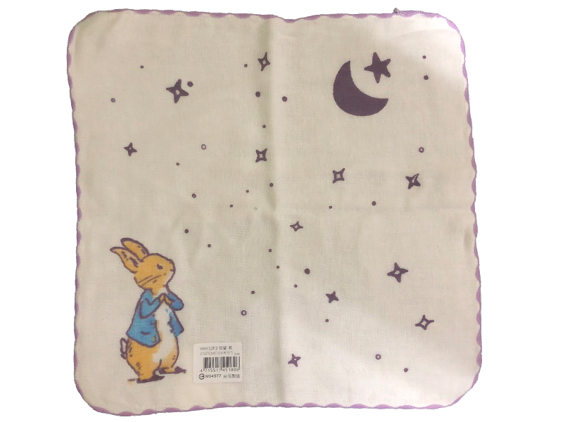 印花紗布方巾 仰望