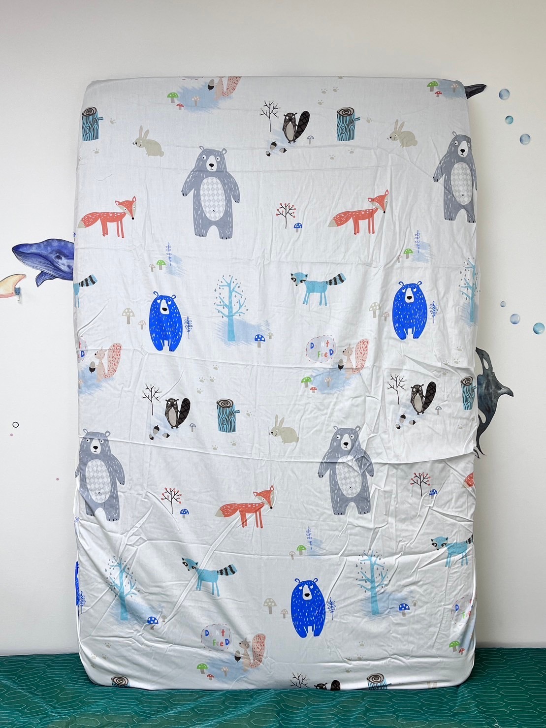 熊與松鼠純棉床包