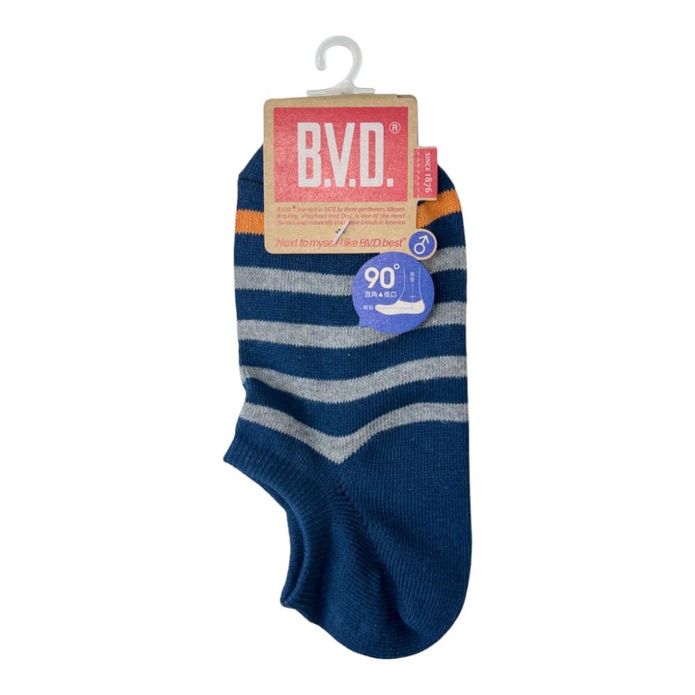 BVD撞色直角男踝襪