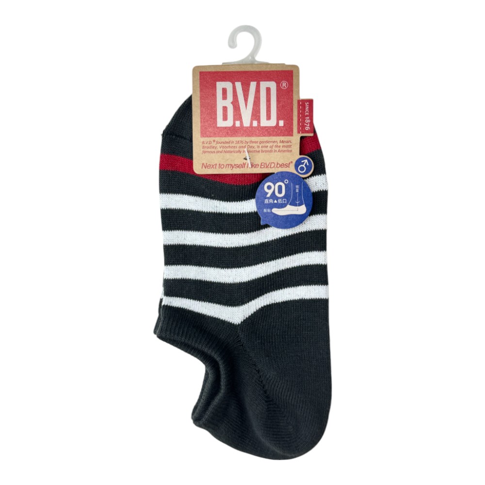 BVD撞色直角男踝襪