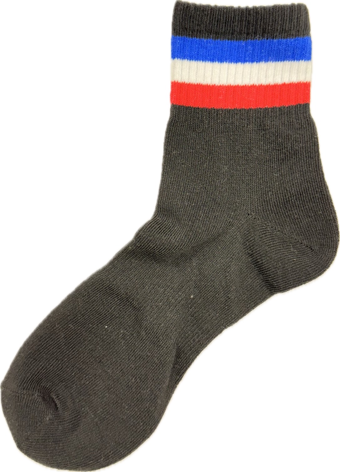 經典百搭三色1/2棉襪-黑