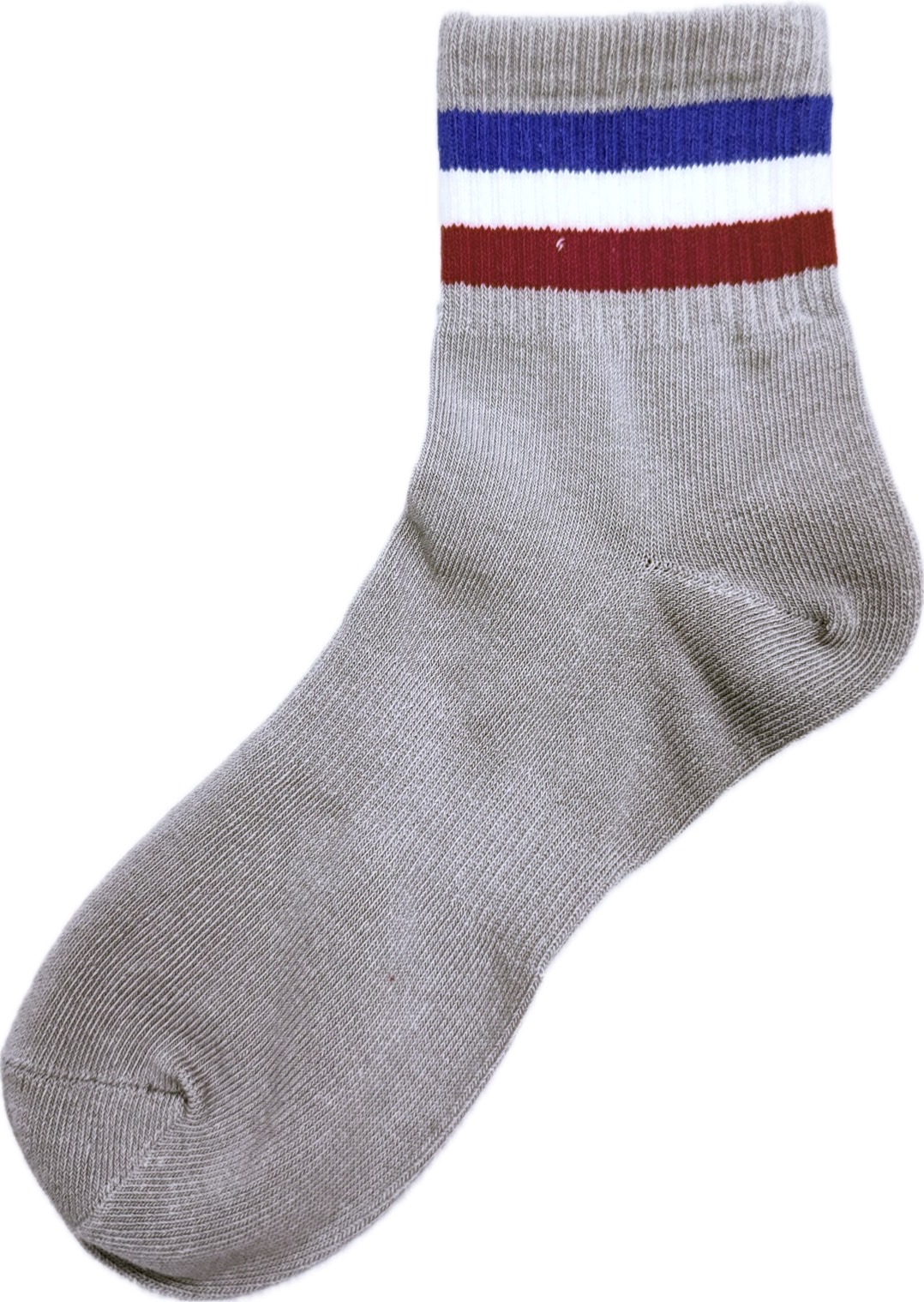 經典百搭三色1/2棉襪-灰