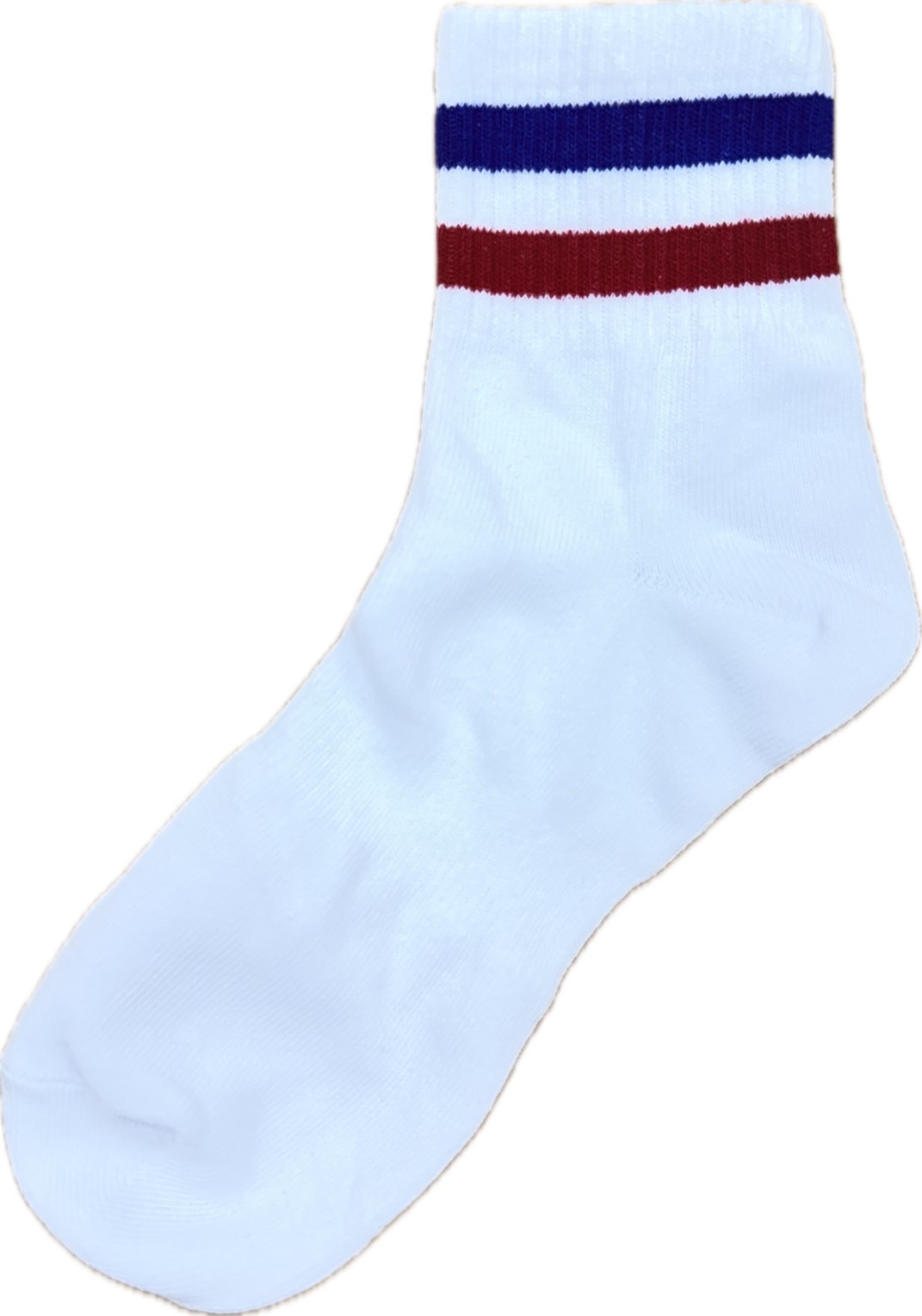 經典百搭三色3/4棉襪-白