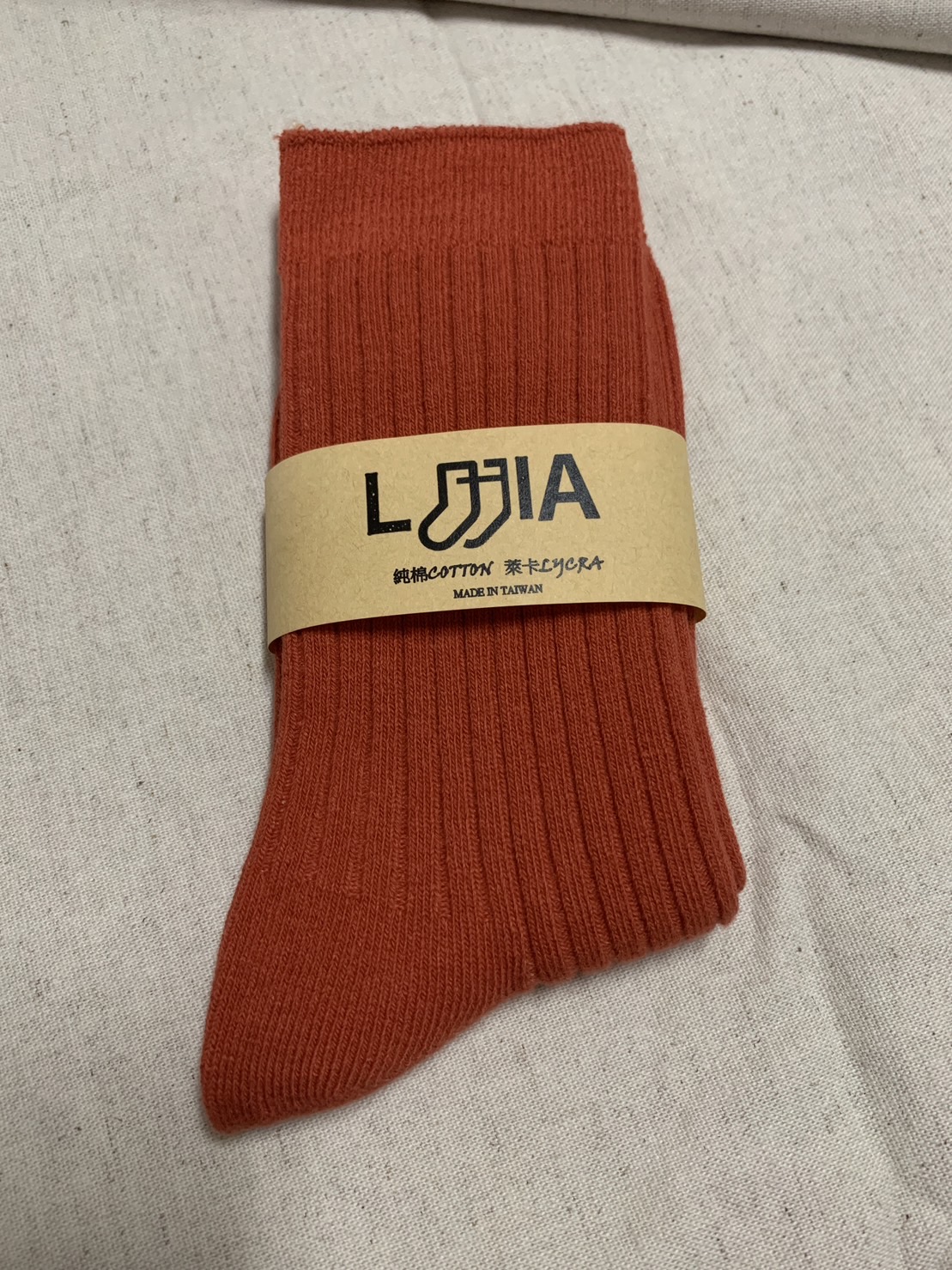 單色系列中筒棉襪