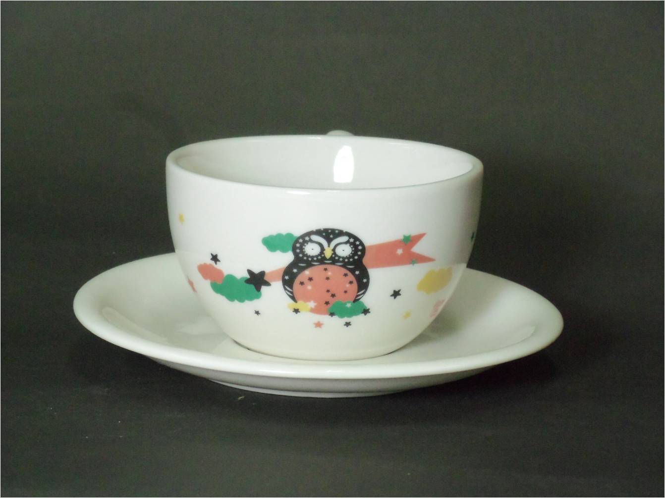 手繪咖啡杯-鵂鶹