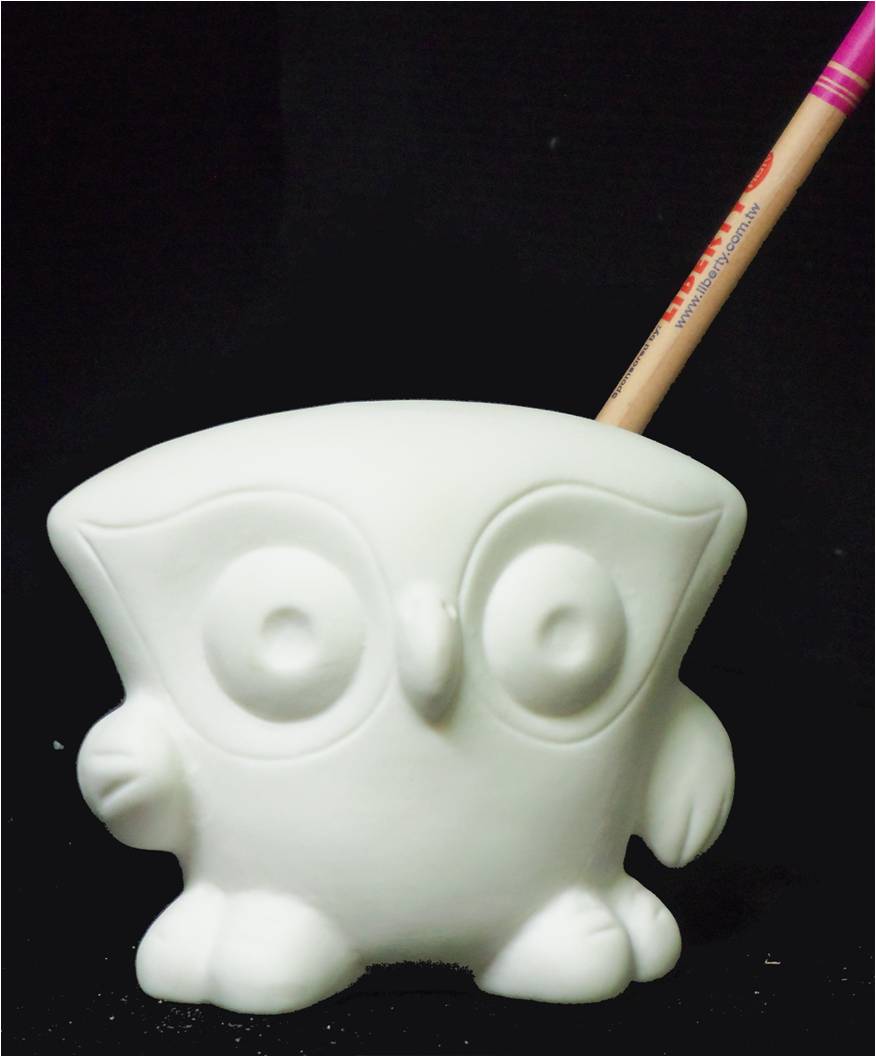 造型貓頭鷹DIY彩繪組筆筒