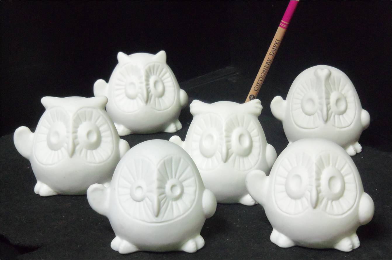 貓頭鷹DIY彩繪組筆筒