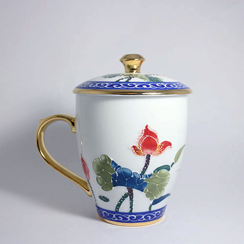 平口杯-荷花